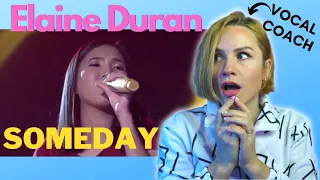 Elaine Duran Reaction To Someday | Vocal Coach Impressed