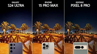 Samsung Galaxy S24 Ultra VS iPhone 15 Pro Max VS Google Pixel 8 Pro | Camera Test