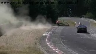 Motorcycle Rider almost Crash @ Nordschleife Nurburgring 21 07 2013