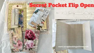 EASIEST EPHEMERA YOU WILL MAKE ~ INSIDE JOURNAL FLIP OPEN WITH SECRET POCKET