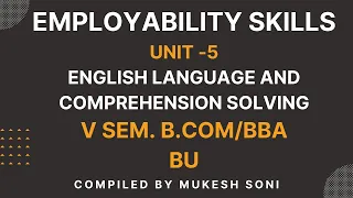 EMPLOYABILITY SKILLS : 5th Sem. B.Com/BBA : Bangalore University