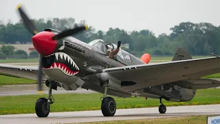 Vintage Jet Warbirds Taking Off During Airshow at Oshkosh 2019