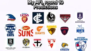 My AFL round 10 predictions