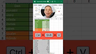 🎥 Novinka v Excelu: Zkratka Ctrl+Shift+V pro vkládání hodnot 📊✂️