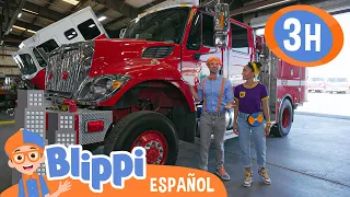 Blippi y Meekah visitan la estación de bomberos | Blippi Español | Videos educativos para niños