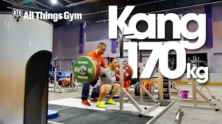 Yue Kang (China) 170kg x5 Squat Almaty 2014 Training Hall HD 60P