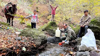 Nomads! Take Water from the River, Setting up the Stove and Cooking Broth