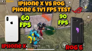iPhone X vs Rog Phone 6 Pubg Mobile 1v1 Tdm Test | iPhone X Pubg Mobile FPS test