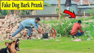 Fake Dog Bark Prank on Public || Epic Reaction in Public - Dog Barking Prank Run