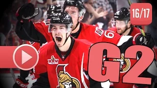 New York Rangers vs Ottawa Senators. 2017 NHL Playoffs. Round 2. Game 2. April 29th, 2017. (HD)