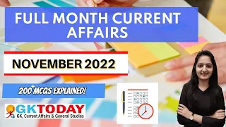 November 2022  Full Month Current Affairs | GK Today Monthly Current Affairs