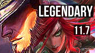 TWISTED FATE vs KATARINA (MID) | 13/0/7, Legendary, 6 solo kills, Rank 8 TF | BR Challenger | v11.7