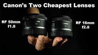 Canon's Two Cheapest RF lenses: RF 16mm f2.8 STM vs RF 50mm f1.8 STM Mirrorless Lens Comparison