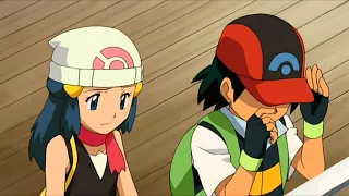 Pokemon Dawn le pega a Ash