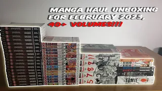 Manga Haul Unboxing #3 | February 2023 (40+ VOLUMES!)