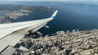 Alaska Airlines B737-700 Approach and Landing at Seattle-Tacoma Airport (SEA) | 2022