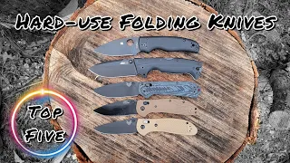 TOP 5 Hard-Use Folding Knives (Cold Steel AD10, Benchmade Freek, Hogue RSK MK1, Griptilian, Shaman)