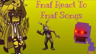 Fnaf React To 🐰 REVISIÓN | FNAF SONG COLLAB 🐰 and "we know what scares you" [] fnaf [] Gacha Club 💜