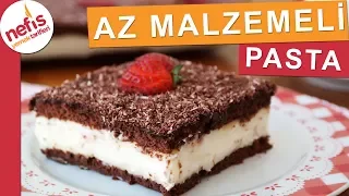 AZ MALZEMELİ EN KOLAY PASTA - Çikolatalı Muhallebili Pasta