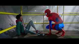 Miles Meets Peter Parker | Hindi | Collider Fight Scene | Spiderman Into The Spider-Verse Clip