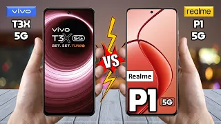 vivo T3x 5G Vs Realme P1 5G - Full Comparison 🔥 Techvs