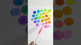 Pretty color bubbles #colors #satisfying #watercolor #shorts