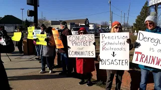 VIDEO | Ohio Train Derailment: Demonstrators at Norfolk Southern railroad tracks ask for rail safety