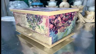 How to DECOUPAGE a Box Using Mixed Media