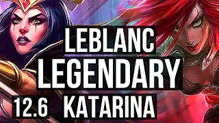 LEBLANC vs KATARINA (MID) | 20/0/9, Legendary, 8 solo kills, 1.0M mastery | EUW Diamond | 12.6