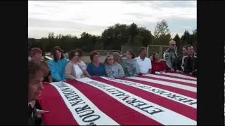 SUNSET FLAG CEREMONY FOR FLIGHT 93 @ SHANKSVILLE, PA. 9-11-2010