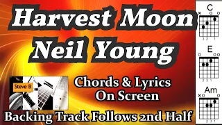 ❤️ Harvest Moon - Neil Young - Cover - Free Backing Track -Chords and Lyrics