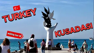 Türkiye🇹🇷Kuşadası,  walking tour 4K, great place for a budget holiday