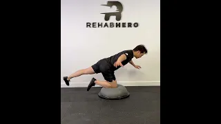 Bosu Ball Hip Airplane - balance exercise for better hip stability
