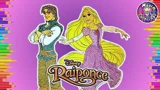 DISNEY PRINCESS COLORING BOOK PAGES TANGLED RAPUNZEL -COMMENT COLORIER ET DESSINER RAIPONCE