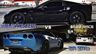 EPIC NIGHT OF RACING - Corvette ZR1s vs Turbo Mustangs vs Twin Turbo CTS-V!!!