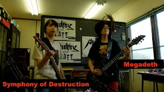 #Megadeth - Symphony of Destruction - guitar + lefty bass #cover #メガデス