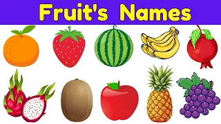 Fruits Names Learning For Kids | Learn Fruits Names In English With Pictures | kids learning