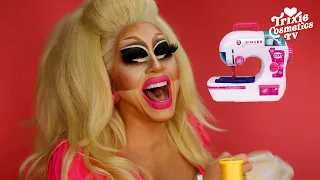 Trixie Sews A Dress with A Toy Sewing Machine