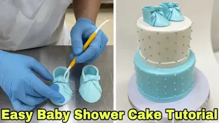 Easy Baby Shower Cake for Boy