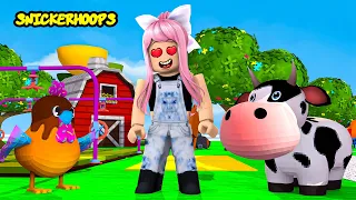 Can I Have the BEST FARM in TOWN?! | Roblox Games to Play | Snicker Hoops