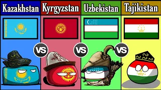 Kazakhstan VS Kyrgyzstan VS Uzbekistan VS Tajikistan | Comparison | Central Asia Countries | Stan