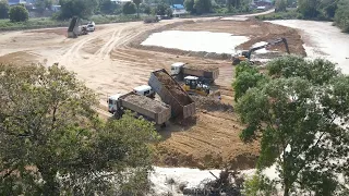 Update Incredible Bulldozer Filling Land On the Mud Area    Bulldozer Construction TV