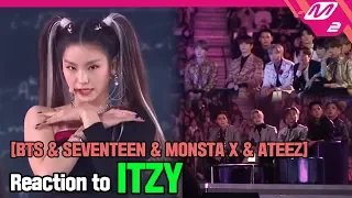 [Reaction Cam] BTS & ATEEZ & MONSTA X & SEVENTEEN Reaction to ITZY(있지) l 2019MAMA x M2