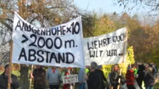 Demo gegen die Wald-Industrialisierung durch Windenergieanlagen