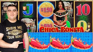 Winning JACKPOT On Chica Bonita Dollar Lightning Link Slot Machine