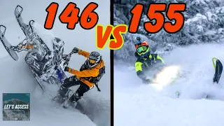 Snowmobile Showdown: 146 vs. 155 Track Comparison