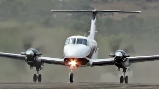 King Air 260 Pousando em Cachoeiro de Itapemirim ES