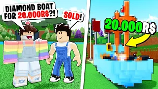 I BOUGHT A 20.000 ROBUX DIAMOND BOAT IN Build a Sail! *Insane*