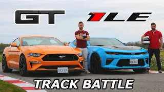 2019 Mustang GT PP2 vs Camaro SS 1LE - TRACK REVIEW // DRAG RACE & LAP TIMES