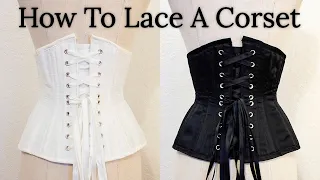 HOW TO LACE A FRONT BUSK CORSET using the double spiral method
